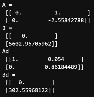 A and B Matrices